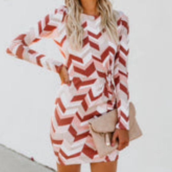 Long Sleeve Ribbed Twist Bodycon - Picture 3 of 6